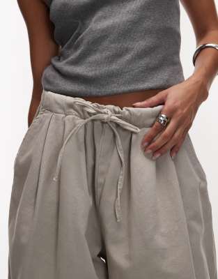 Asos Design Utility Washed Cargo Pants In Neutral