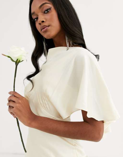 asos cape wedding dress