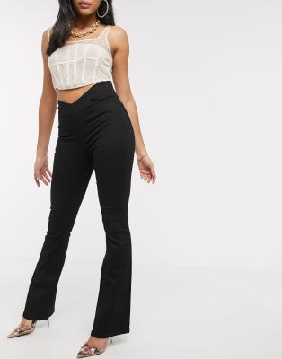 asos black flare jeans