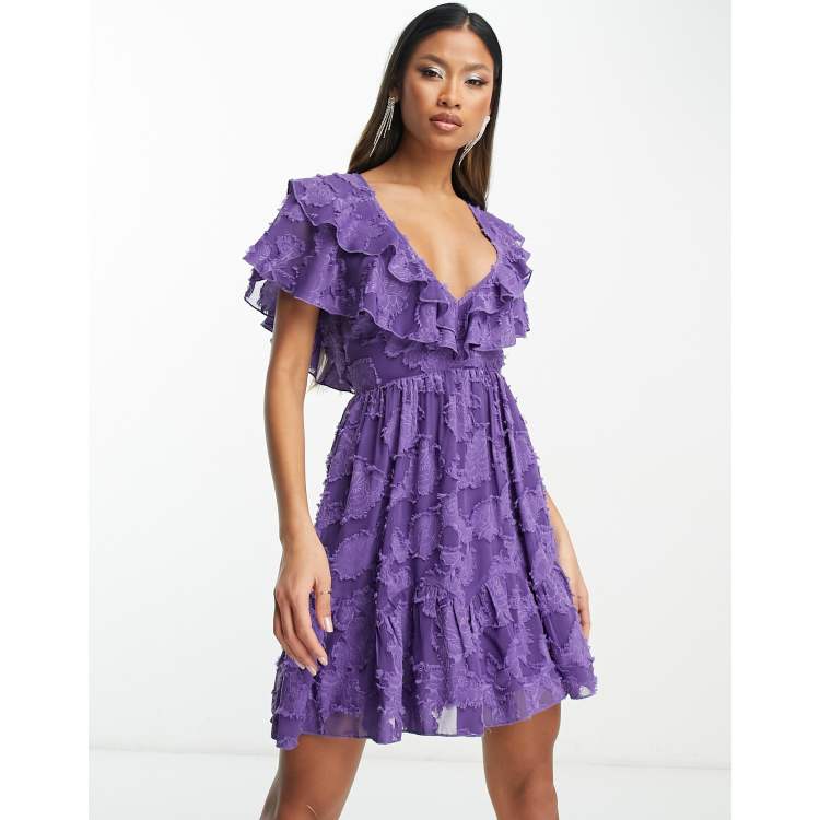 Ruffled 2025 neckline dress