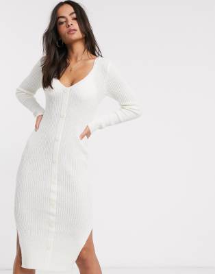 knit maxi dress with sleeves