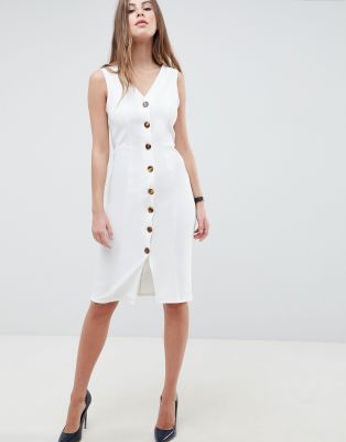 white button dress