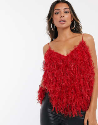 asos feather top