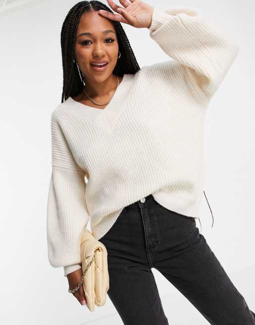 Fluffy on sale cream jumper