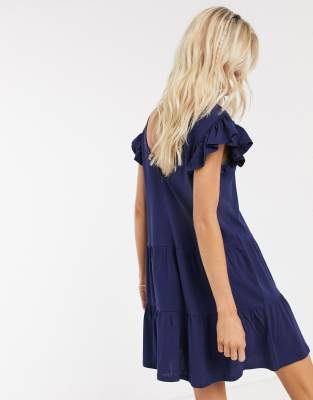 navy smock dress