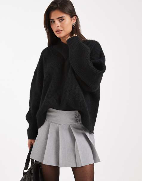 ASOS DESIGN v neck jumper in black - BLACK - view 1