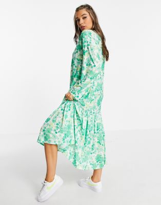 green long sleeve dress asos