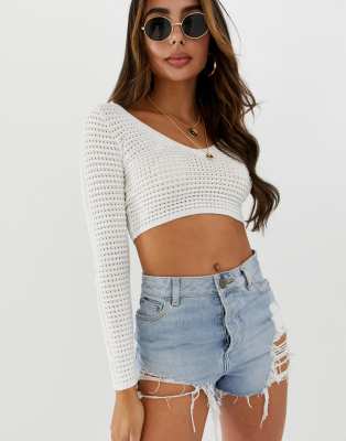 asos mesh crop top