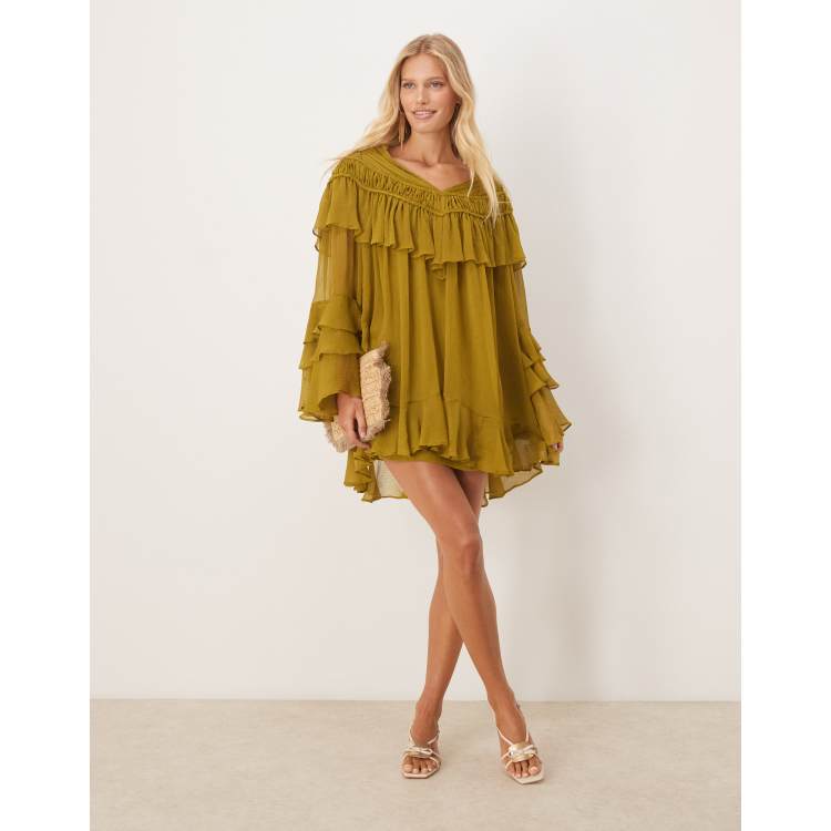 knee length dresses for ladies Voraz Macrame Mini Dress | Jaded London