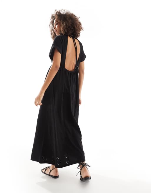 asos broderie midi dress NWT ASOS Broderie Blouson Sleeve Midi Dress w/ Contrast Embroidery MSRP$260