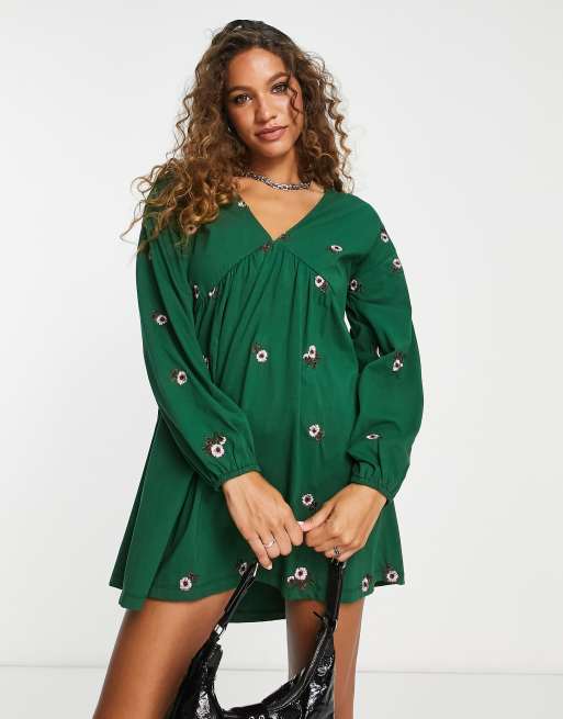 Emerald daisy wrap outlet dress