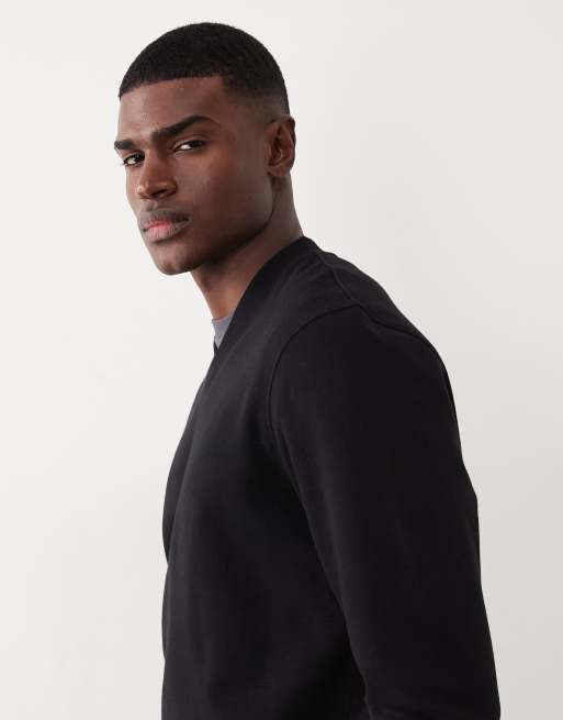 ASOS DESIGN v-neck sweatshirt in black , 4 of 5