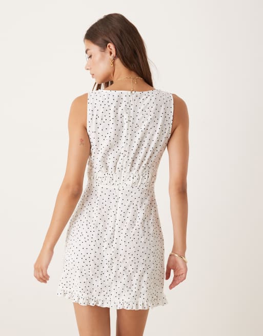 white polka dot bodycon dress Polka Dot Mini Dress