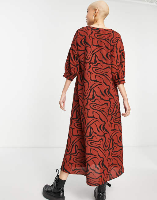 midi trapeze dress with sleeves Linen trapeze dress. Linen midi dress with pockets. Linen trapeze dress with belt. Linen dress with 3/4 sleeves. Fall winter dress