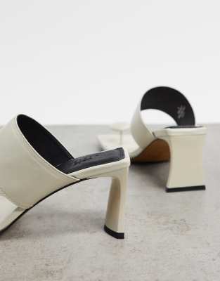 cream mid heel shoes
