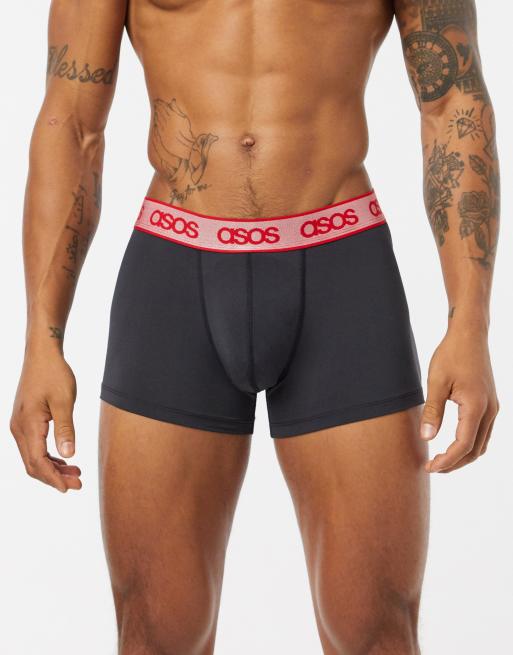 ASOS DESIGN Valentijn Zwarte boxershort met lamaprint en branding op de tailleband ASOS