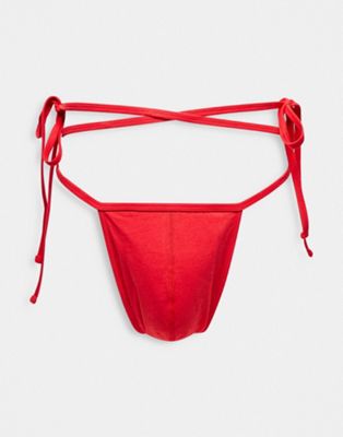 ASOS DESIGN valentines thong with crossover straps - ASOS Price Checker