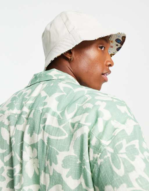 ASOS DESIGN – Vändbar solhatt med abstrakt tryck, 2 av 4