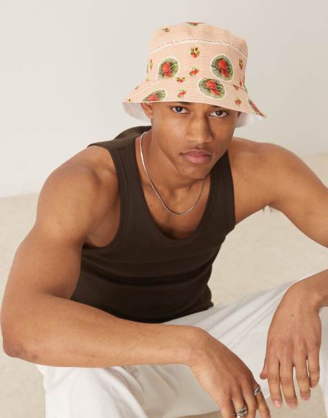 ASOS DESIGN – Vändbar solhatt med frukttryck i vintagestil - view 1