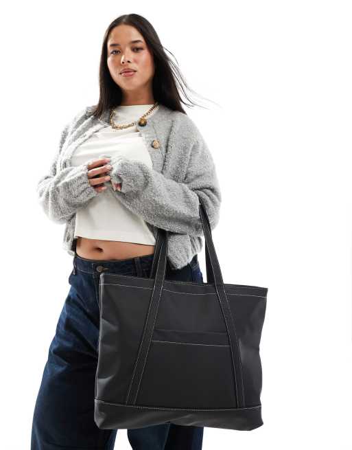 ASOS DESIGN - Vandtæt sort tote-taske med laptop-lomme, 4 af 4