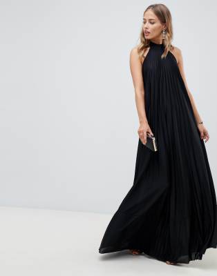 backless pleated dress