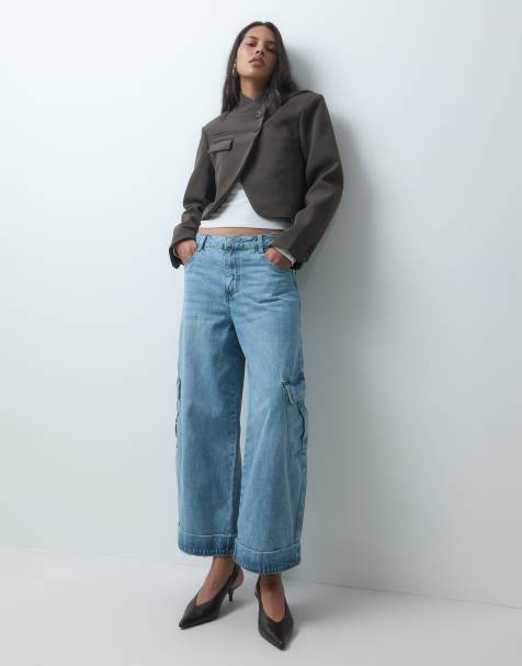 ASOS DESIGN - vaquero cargo utilitario en azul lavado claro - view 1