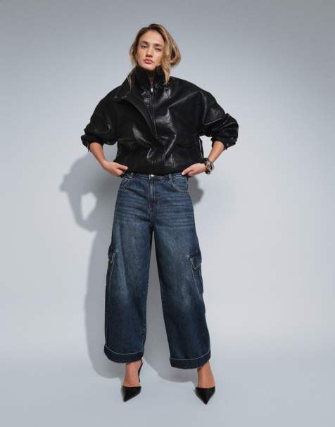 ASOS DESIGN - vaquero cargo utilitario en azul lavado medio - view 1