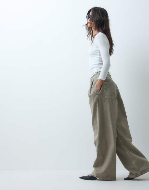 ASOS DESIGN - vaquero con pliegues delanteros y corte horseshoe en piedra, 5 de 5