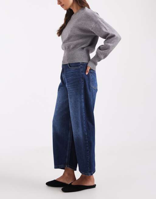 ASOS DESIGN vaquero cropped 'awkward' de lavado medio, 2 de 5