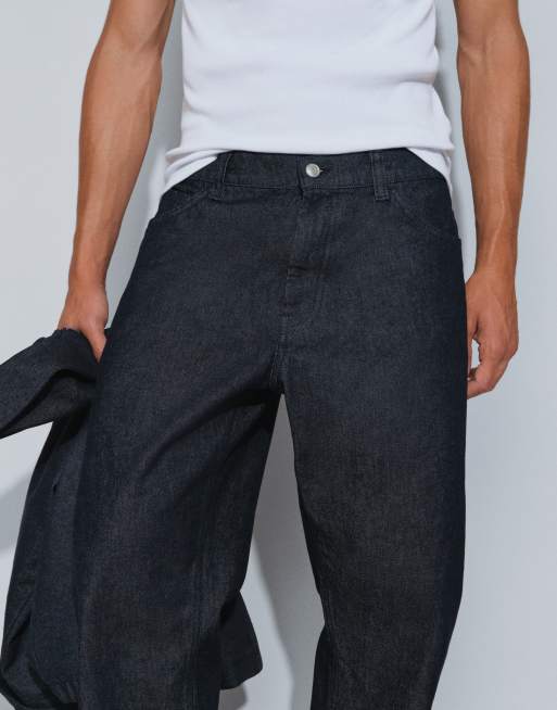 ASOS DESIGN - vaquero de corte holgado en azul lavado oscuro, 3 de 5