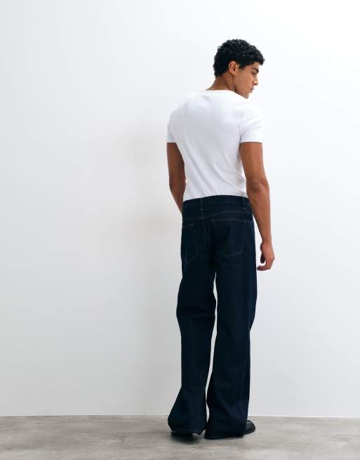 ASOS DESIGN - vaquero wide flare en índigo, 5 de 5