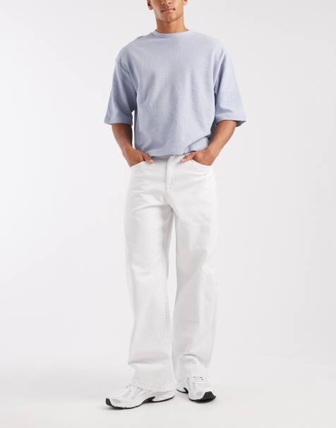 ASOS DESIGN - Vaqueros azul añil holgados con pespuntes en contraste - view 1