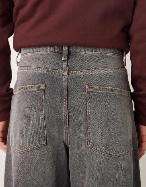 ASOS DESIGN - vaqueros baggy extragrandes en gris lavado, 4 de 5