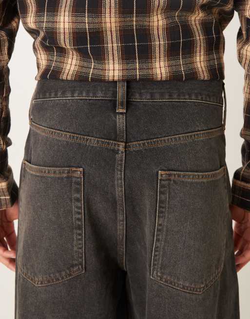 ASOS DESIGN - vaqueros baggy extragrandes en negro lavado, 4 de 5