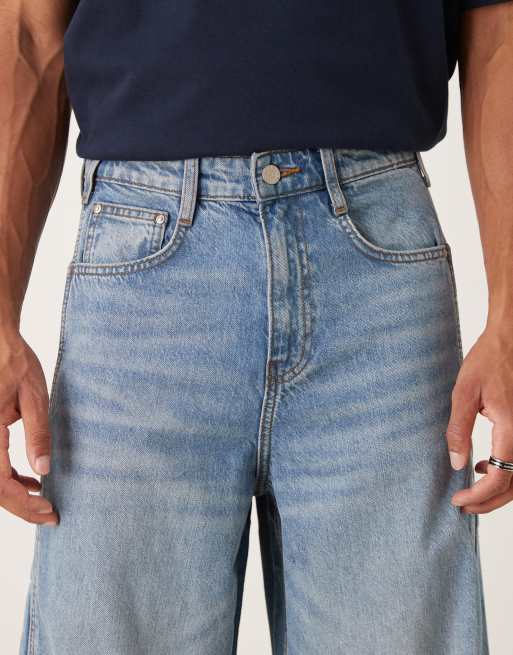 ASOS DESIGN - vaqueros baggy extremos con paneles laterales en azul lavado claro, 5 de 5