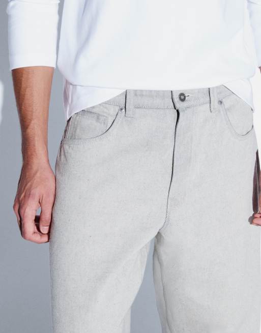 ASOS DESIGN vaqueros baggy grises jaspeados, 2 de 5