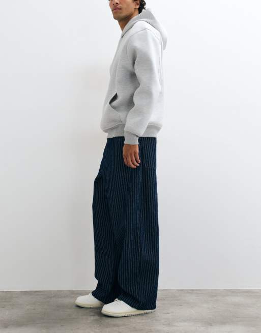 ASOS DESIGN vaqueros barrel a rayas diplomáticas, 2 de 5