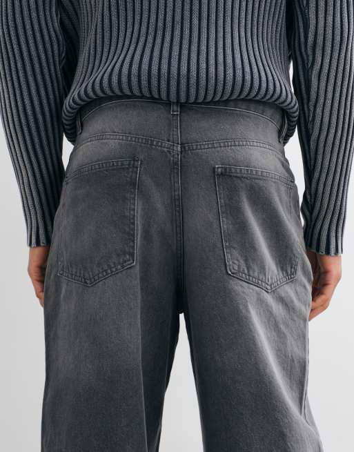 ASOS DESIGN vaqueros barrel ajustados en gris lavado, 5 de 5