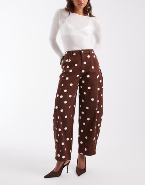 ASOS DESIGN - vaqueros barrel con lunares - view 1