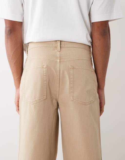 ASOS DESIGN - Vaqueros beis holgados y ligeros, 5 de 5