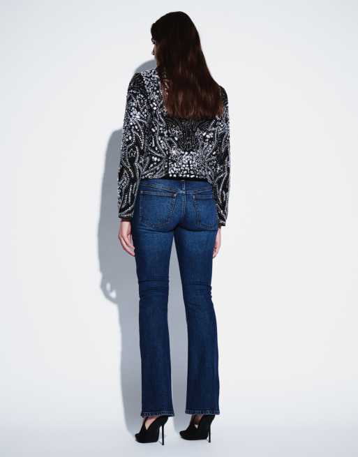 ASOS DESIGN - Vaqueros bootcut acampanados en azul medio oscuro, 3 de 5