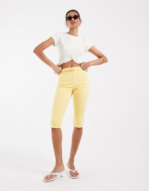 ASOS DESIGN - Vaqueros capri amarillo claro, 2 de 5
