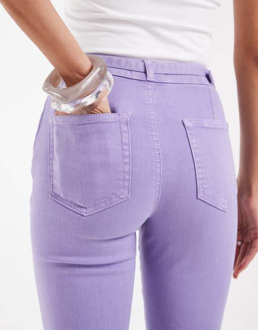 ASOS DESIGN - Vaqueros capri lilas, 4 de 5