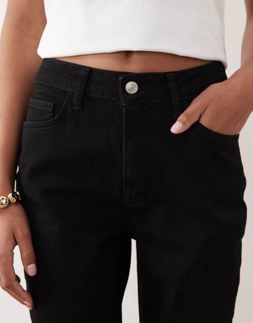 ASOS DESIGN - Vaqueros capri negros de corte acampanado, 4 de 5