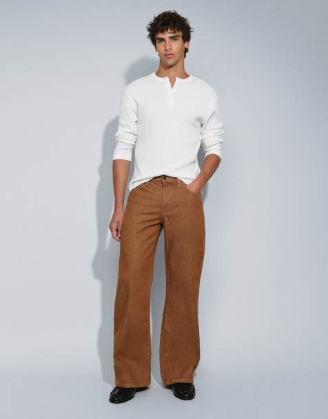 ASOS DESIGN - vaqueros de campana ancha marrones - view 1