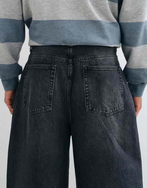 ASOS DESIGN vaqueros extragrandes holgados grises con pinzas, 5 de 5