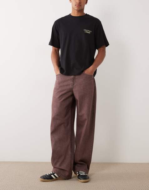 ASOS DESIGN - Vaqueros holgados con lavado color baya - view 1