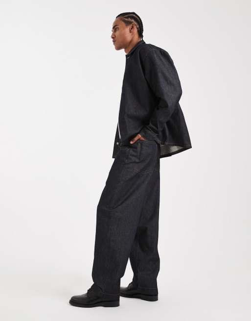 ASOS DESIGN - vaqueros holgados de tejido grueso en índigo de la colección Design, 2 de 5
