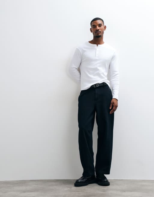 ASOS DESIGN - vaqueros holgados en azul oscuro lavado espiga, 3 de 5