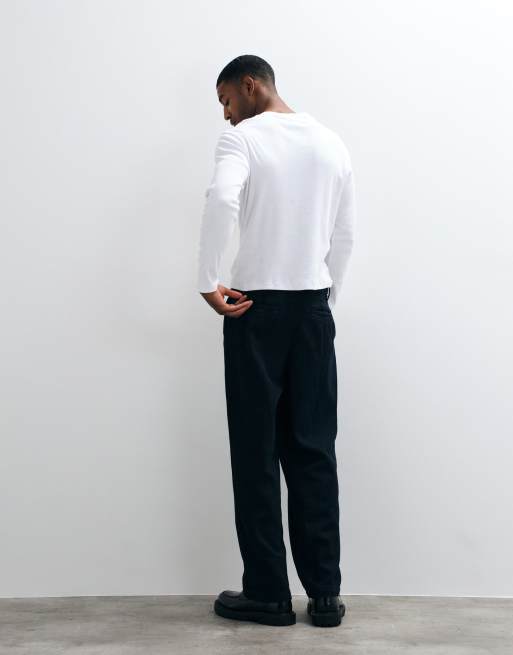 ASOS DESIGN - vaqueros holgados en azul oscuro lavado espiga, 5 de 5